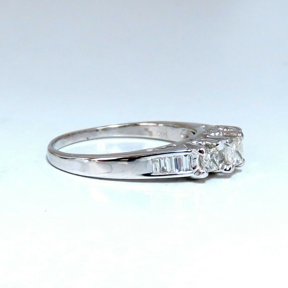 1.30ct Natural Princess Cut Diamonds Ring 14 Karat - Picture 5 of 6